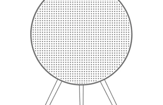 BeoPlay A9 and BeoSound A9 round speaker with replacement cover
