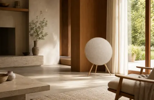 BeoPlay A9 oder BeoSound A9 Cover in einem warmen modernen Wohnraum